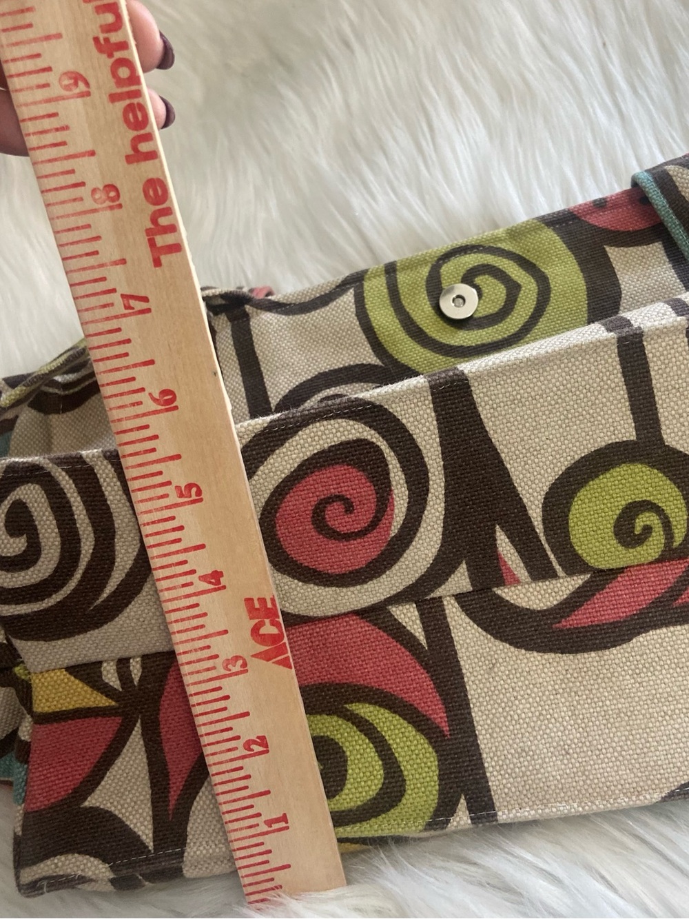 Handmade by “The Purse Lady” Canvas Patterned Tote Bag in Multi-Colors - Picture 7 of 9